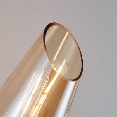 Grande lampe abat-jour verre ambré - Barletto