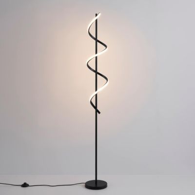 Grande lampe LED cascade spirale noire - Simaria