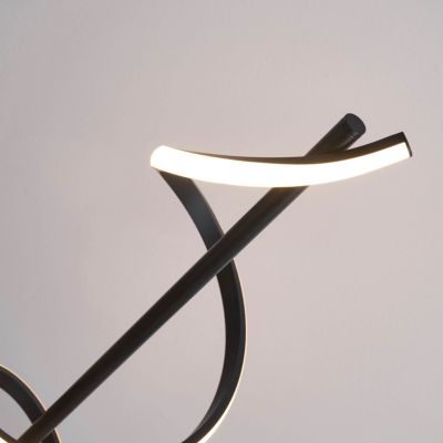 Grande lampe LED cascade spirale noire - Simaria