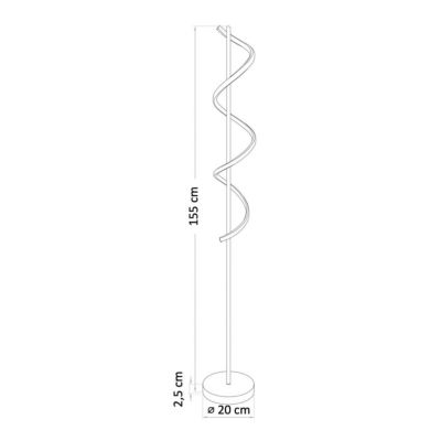 Grande lampe LED cascade spirale noire - Simaria