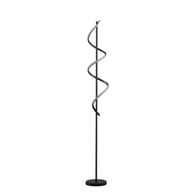 Grande lampe LED cascade spirale noire - Simaria
