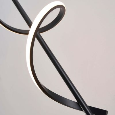 Grande lampe LED cascade spirale noire - Simaria