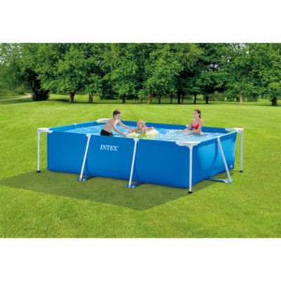 Grande Piscine INTEX Rectangulaire 3x2x0.75 Tubulaire Metal Enfant Adute Jeu Plein Air