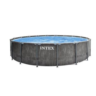 Grande piscine ronde en kit Gris, L. 549 x l. 549 x H. 122 cm, BALTIK