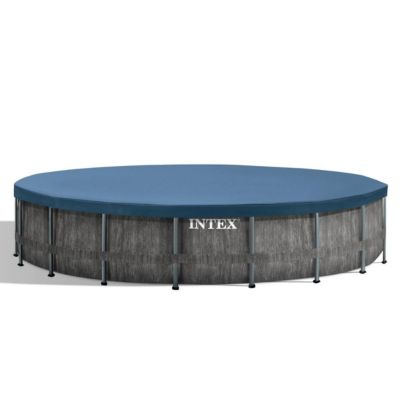 Grande piscine ronde en kit Gris, L. 549 x l. 549 x H. 122 cm, BALTIK