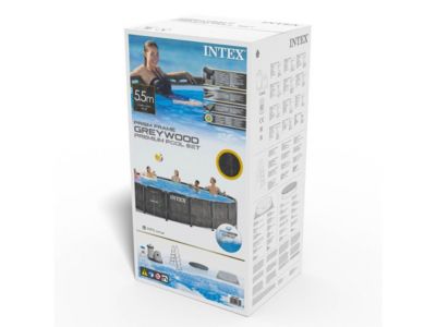Grande piscine ronde en kit Gris, L. 549 x l. 549 x H. 122 cm, BALTIK