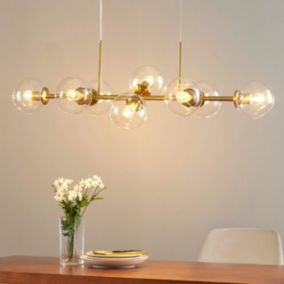 Grande suspension moderne 8 boules en verre - Carlotta