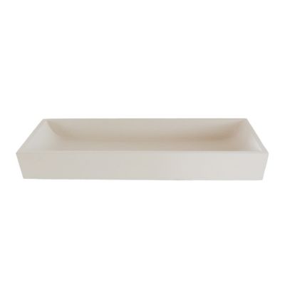 Grande vasque en béton beige 100 cm