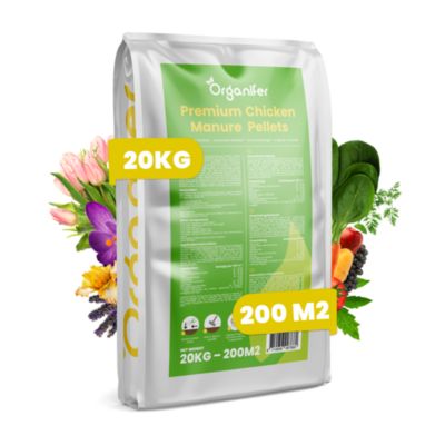 Granulés de Fumier de Poule - 20 kg pour 200 m2 - Organifer