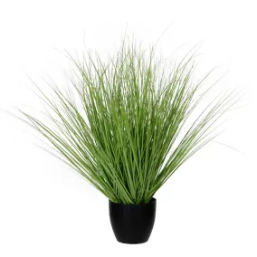 Gras vert artificiel ø50 x h.68 cm en pot plastique ø14,5 cm