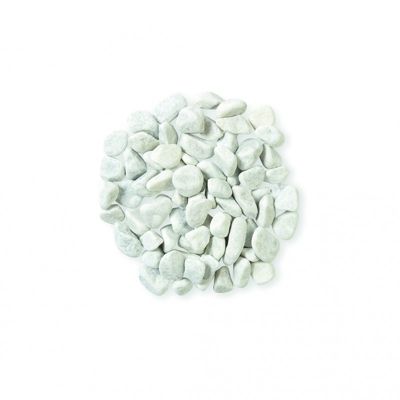 Gravier blanc roulé marbre 15/25 mm - Sac 25 kg - Blanc