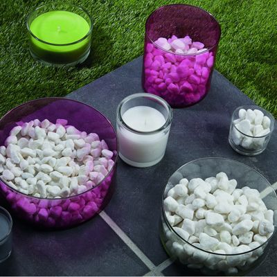 Gravier blanc roulé marbre 15/25 mm - Sac 25 kg - Blanc