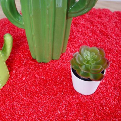 Gravier décoratif coloré 2/4mm (Pot 1kg) - Rouge Carmin