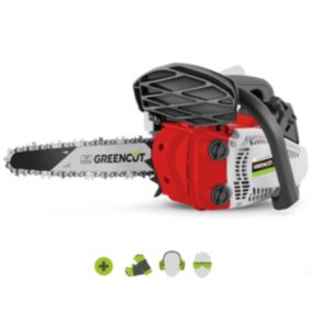 Greencut GS250X-CARVING - Tronçonneuse à essence pour CARVING Moteur 25cc, 42 dents, guidon ergonomique, harnais d'épaule