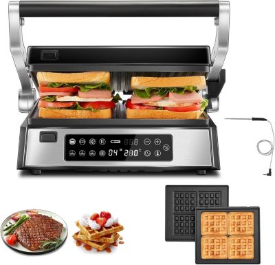 Grill 4-en-1 2200W Plaques Interchangeables