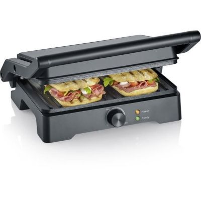 Grill SEVERIN - KG2391 - Surface de cuisson 28x17cm - Ouverture 180C - 1800W