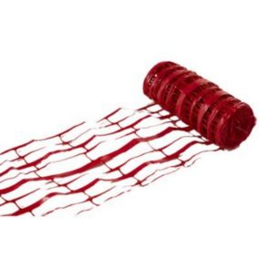 Grillage avertisseur Fitt en PVC coloris rouge L.25 m x l.30 cm Fitt