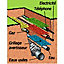 Grillage avertisseur Interplast en PVC coloris bleu pour la signalisation des conduites d’eau enterrées L.25 m x l.30 cm