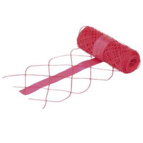 Grillage avertisseur Janoplast en PVC coloris rouge pour la signalisation des réseaux électriques enterrés L.25 m x l.30 cm