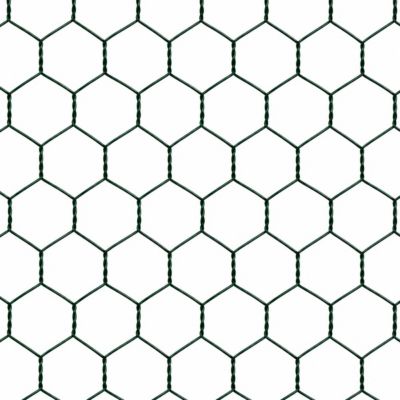 Grillage maille hexagonale 25mm plastifié vert hauteur de 1.5 m