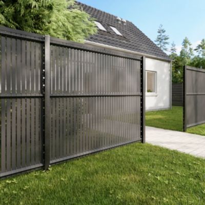 Grillage rigide gris 198,5 x h.173 cm, maille 55 x h.200mm Blooma Louga