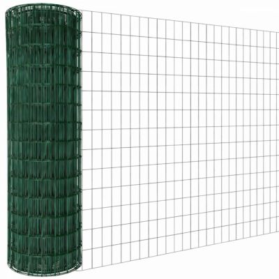 Grillage soudé plastifié pour clôture de jardin - 20 m x 1.8 m - Maille 5 x 10 cm - Diam 2.1 mm - Vert - Linxor