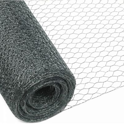 Grillage triple torsion galvanisé pour poules, clôture poulailler, jardin - 25 m x 1 m - Maille 25 mm - Diam 1 mm - Gris - Linxor