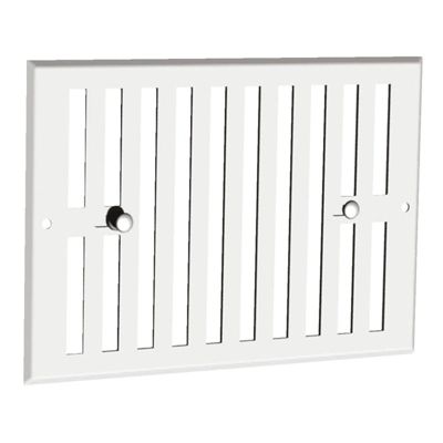 Grille aération réglable métallique ANJOS GO - LxH (mm) 245 x 170 - Couleur Blanc