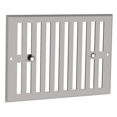Grille aération réglable métallique ANJOS GO - LxH (mm) 245 x 170 - Couleur Gris argent