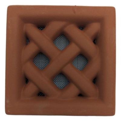 Grille d'aération Claustra terre cuite - 13x13 cm (Rouge)