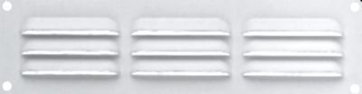 Grille d'aération alu Autogyre à persiennes avec moustiquaire blanche 180 x 50 mm