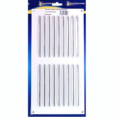 Grille d'aération alu Autogyre à persiennes avec moustiquaire blanche 300 x 150 mm
