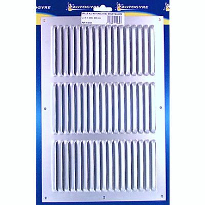 Grille d'aération alu Autogyre à persiennes avec moustiquaire brut 300 x 200 mm