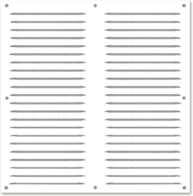 Grille d'aération aluminium Autogyre à persiennes avec moustiquaire blanche 250 x 250 mm