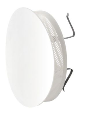 Grille d'aération aluminium Autogyre à persiennes avec moustiquaire blanche ø80 mm