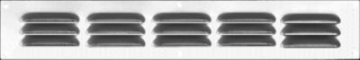 Grille d'aération aluminium Autogyre à persiennes avec moustiquaire brut 300 x 50 mm