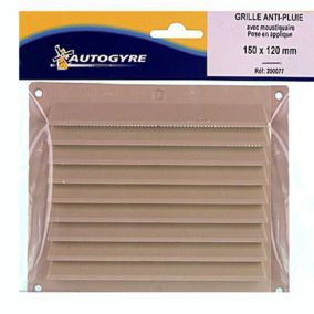 Grille d'aération anti-pluie 175x146 a/m sable