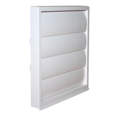 Grille d'aération pvc Autogyre à lamelles blanche ø100 mm