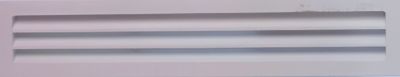 Grille d'aération PVC Autogyre à persiennes avec moustiquaire blanche 283 x 40 mm
