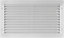 Grille d'aération PVC Autogyre à persiennes avec moustiquaire blanche 334 x 186 mm