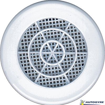 Grille d'aération PVC Autogyre avec moustiquaire blanche Ø 103 mm