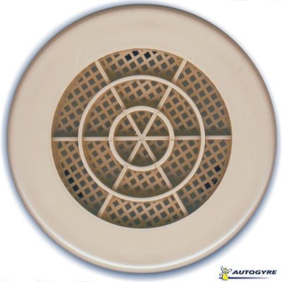 Grille d'aération PVC Autogyre avec moustiquaire sable Ø 103 mm