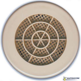 Grille d'aération PVC Autogyre avec moutiquaire sable Ø 103 mm
