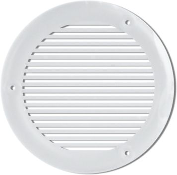Grille d'aération PVC pour menuiserie Autogyre blanche Ø 75 mm