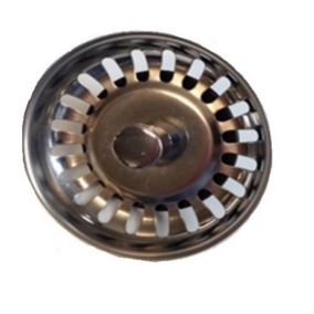 Grille d'évier anti-déchets en inox ronde Ø8 cm