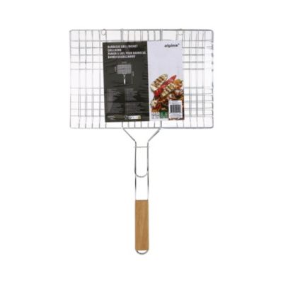 Grille de barbecue double EDCO EDO871125229112 55x35x20 cm métal poignée bois