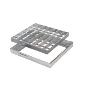 Grille de caniveau carrée en acier galvanisé 65x65 cm