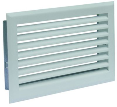 Grille de cheminée avec précadre blanc 345 x 195 mm Autogyre