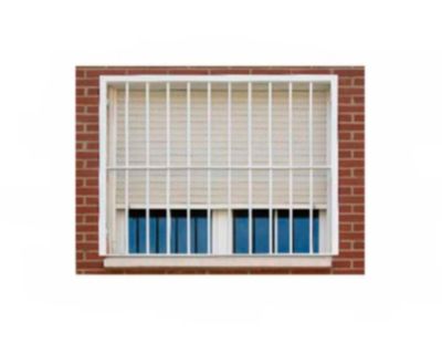 Grille de défense extensible et télescopique pour fenêtre, réglable en largeur et en hauteur de 55x95 à 100x165 cm, acier blanc