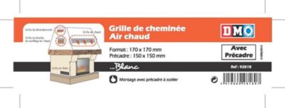 Grille de décompression avec précadre blanc 170 x 170 Autogyre